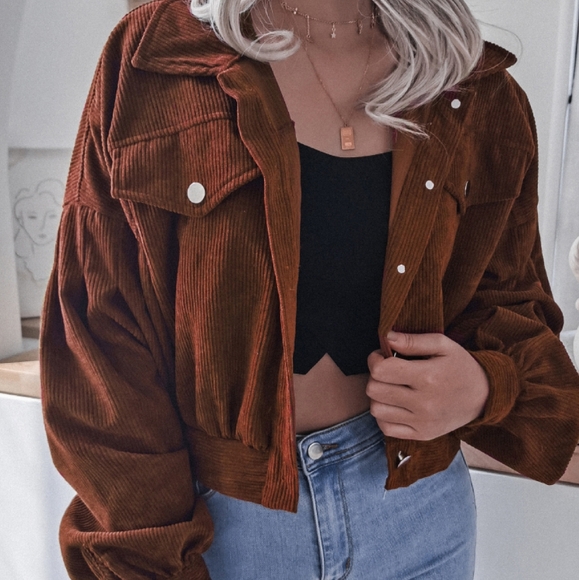 Quinn Lantern Cord Jacket - Brown
